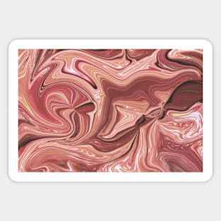 Modern abstract red random marble effect Sticker